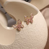 Design Jewelry Premium  Zircon Earrings Smart Butterfly Earrings for women gift