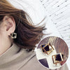 Design Jewelry Simple Black Crystal Metal Earrings aretes de mujer modernos 2022