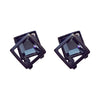 Design Jewelry Simple Black Crystal Metal Earrings aretes de mujer modernos 2022