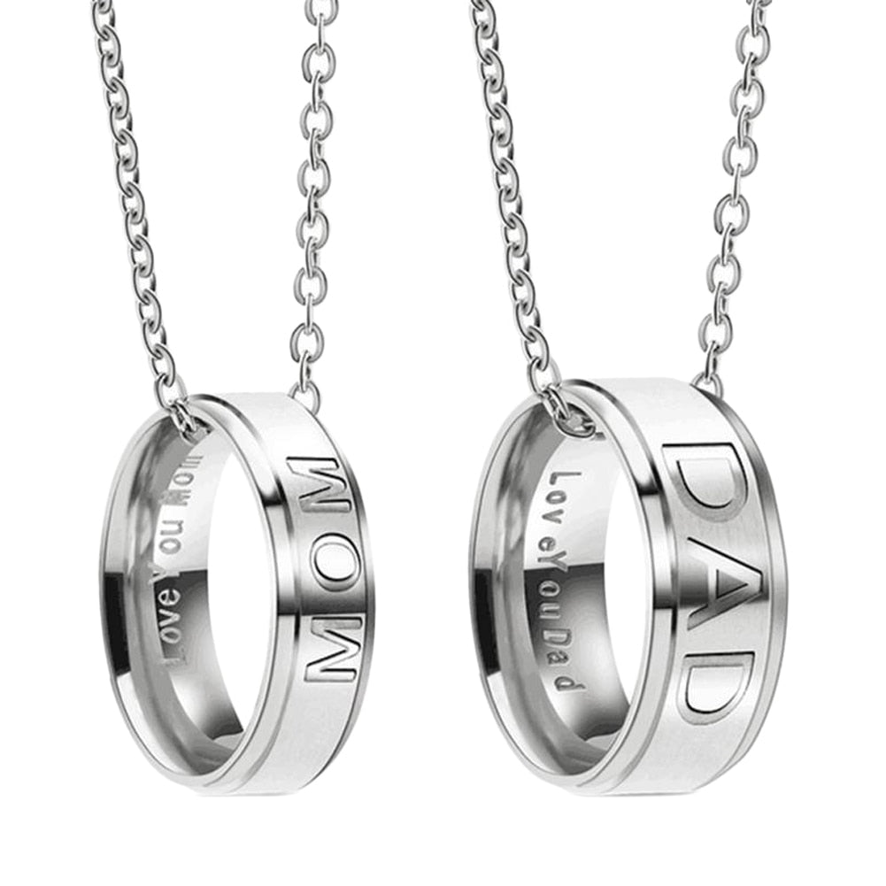 Design Jewelry  Dad /Mom Stainless Steel  Necklace For Family Members Father's Day  Mother Day'S  Gift