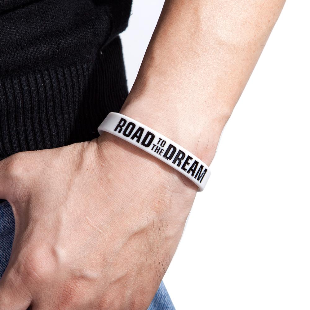 Design Minimalist Style Silicone Bracelet Men Woman Road TO The Dream Bracelets Charm Basketball Sport wristband