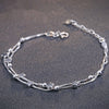New Design Personality Fashion Women S925 Sterling Silver Pentagram Star Small Light Beads Double Line Bracelets Jewelry
