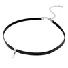 Design Simple Ladies Clavicle Chain Neck Fresh And Luxurious Word Black Cool Ribbon Temperament White Pendant Jewelry Gift