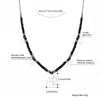 Design Stainless Steel Necklace For Woman Silvery Small Four-Leaf Clover Pendant Black Beads Chain Choker Jewelry