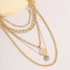 Design Statement Tredndy Neck Chain Set Chic Metal Sweater Chain Vintage Necklace Sets Mutilayered Chian Necklaces