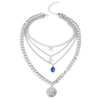 Design Statement Tredndy Neck Chain Set Chic Metal Sweater Chain Vintage Necklace Sets Mutilayered Chian Necklaces