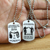 Dog Tag Pendant Necklace For Men Motorcycle Army Brothers Soldier Tough Man BFF Jewelry In The Darkest Hour When The Demons