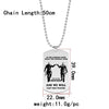 Dog Tag Pendant Necklace For Men Motorcycle Army Brothers Soldier Tough Man BFF Jewelry In The Darkest Hour When The Demons