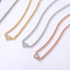 Double Layer Heart Necklace Gold Color Thick Chain CZ Zircon Pendant Chokers Necklaces for Women Classic Jewelry Accessories