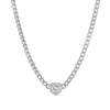 Double Layer Heart Necklace Gold Color Thick Chain CZ Zircon Pendant Chokers Necklaces for Women Classic Jewelry Accessories