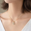 Double Letter C-Shape Necklace Rose Gold Color Crystal Rhinestone Necklace for Women Luxurious CC Party Pendant