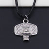 Durable Black Faux Leather Basketball Hoop Pendant Cord Choker DIY Necklace Retro Boho Tibetan Silver Color
