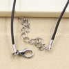 Durable Black Faux Leather Vampire Dracula Fangs Teeth Halloween Pendant Cord Choker Charm DIY Silver Color Necklace Jewelry