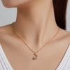 Electroplating Star and Moon Titanium Steel Necklace Gold Small and Smart Inlaid Zircon Temperament Niche Clavicle Chain