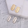 Elegance Gold Silver Color Square Stud Earrings Trendy for Women Girls Travel Jewellry Gift  Party Girl's Earring 2022