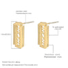 Elegance Gold Silver Color Square Stud Earrings Trendy for Women Girls Travel Jewellry Gift  Party Girl's Earring 2022