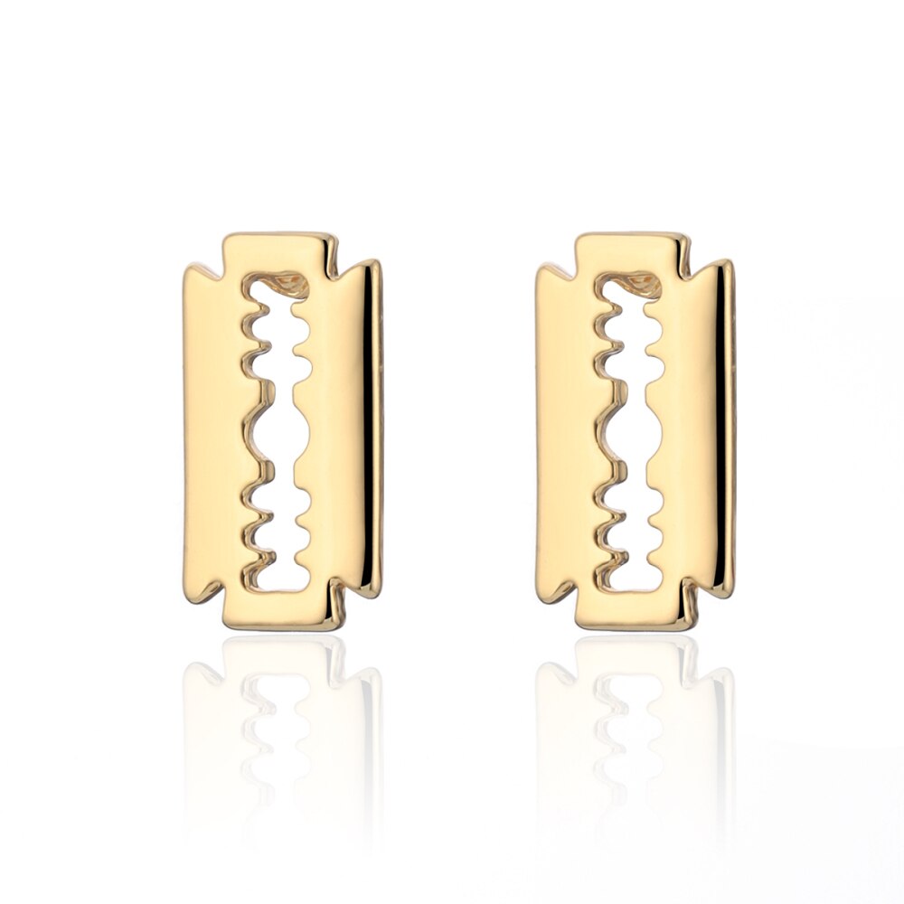 Elegance Gold Silver Color Square Stud Earrings Trendy for Women Girls Travel Jewellry Gift  Party Girl's Earring 2022