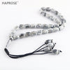 New Ellipse Copal Green Beads Bracelet 33 Beads tasbih Muslim Ala Beads Rosary Brown Oval 10x13mm tasbin Holid Gifts