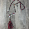 New Ethnic Handcraft Tibet Silver Tauren Vintage Jewelry Leather Tassel Long Necklace Pendants