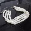 European Jewelry Torques Wide Choker Necklaces Handmade Beads Multi Layer Pearl Necklace Women