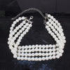 European Jewelry Torques Wide Choker Necklaces Handmade Beads Multi Layer Pearl Necklace Women