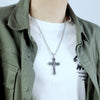 European Hip Hop Stainless Steel Pendant Street Retro Classic Cross Necklace Men's Accessories