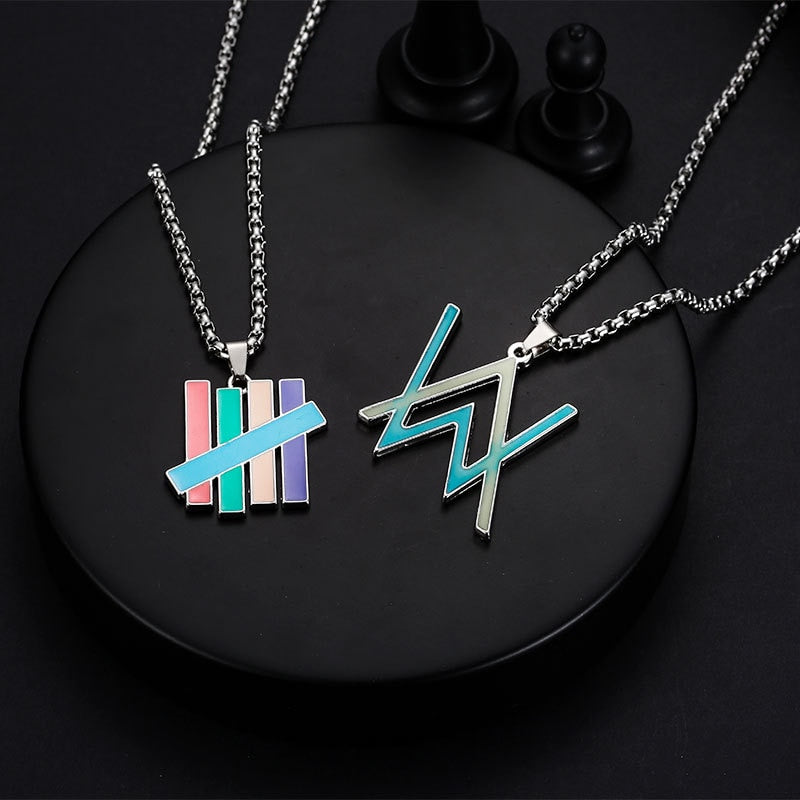 European and American Alan Walker Metal Pendant Necklace Hip Hop Rock Jewelry Nightclub Accessory