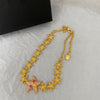 European and American Colored Starfish Design Necklace