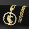 European and American Hip Hop Necklaces Holding The Cross and Praying Hands for Men and Women Pendant Necklaces