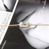 European and American ladies party alloy inlaid zircon necklace design trend all-match rectangular necklace