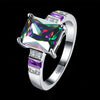 New European ruby Needle Hollow Carved RING Female Crystal from Austrian Simple Temperament Wild Anti-allergic