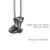 Exaggerated Horror Cobra Pendant Necklace for Men's Red Crystal Inlaid Metal Pendant Accessory Party Jewelry
