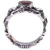 Exaggerated Skull Coffin Shape Crystal Inlaid Ring Men's Ring Metal Horror Ring Accessories Party Jewelry Size 7 ~12