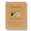 12 Constellation Necklaces For Women Men Gold Chain Zodiac Sign Round Pendant Necklace Couple Jewelry Birthday Gifts