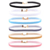 6 Pcs/pack Colorful Velvet strip Choker Necklace Retro Gothic Collar Necklace For Women Girls Punk jewelry