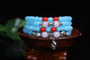 New Fashion 6mm Blue Chalcedony stone beads Tibetan Buddhist 108 Prayer Beads Gourd mala Prayer Bracelet for Meditation