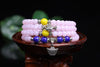 New Fashion 6mm Pink Chalcedony stone beads Tibetan Buddhist 108 Prayer Beads Gourd mala Prayer Bracelet for Meditation