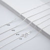 925 Silver necklace chain Fine clavicle chain silver plated box chain female clavicle snake bones chain