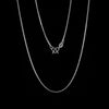 925 Silver necklace chain Fine clavicle chain silver plated box chain female clavicle snake bones chain