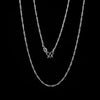 925 Silver necklace chain Fine clavicle chain silver plated box chain female clavicle snake bones chain