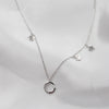 New Fashion 925 Sterling Silver Choker Necklace Hot Sale Trendy Romantic Star Moon Short Chain Women Pendant Charm Necklace