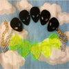 Alien Short Necklace Clear Black Acrylic Necklace Night Club Punk Hyperbole Acrylic Pendant Neckalce for Women