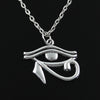 Ancient Egypt Eye Of Horus Pendants Round Cross Chain Short Long Mens Womens Silver Color  Necklace Jewelry Gift