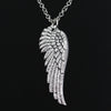 Angel Wings Pendants Round Cross Chain Short Long Mens Womens Silver Color  Necklace Jewelry Gift