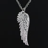 Angel Wings Pendants Round Cross Chain Short Long Mens Womens Silver Color  Necklace Jewelry Gift