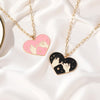 Friends Honey Love Couple Pendant Necklace 2 Pcs/ Set Rainbow Broken Heart Good Friends Friendship Jewelry Gift