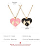 Friends Honey Love Couple Pendant Necklace 2 Pcs/ Set Rainbow Broken Heart Good Friends Friendship Jewelry Gift
