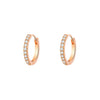 CZ Zircon Key&amp;Lock Hoop Earrings For Women Asymmetry Rose Gold Silvery Small Hoops Female  Earing Jewelry Gift