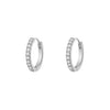 CZ Zircon Key&amp;Lock Hoop Earrings For Women Asymmetry Rose Gold Silvery Small Hoops Female  Earing Jewelry Gift