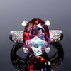 New Fashion Colorful Gemstone Rings Hot Sale Sterling Silver 925 Jewelry Ring For Women Topaz Wedding Rings Size 6 7 8 9 10